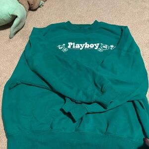 Women’s S Green Playboy Crewneck (Oversized)